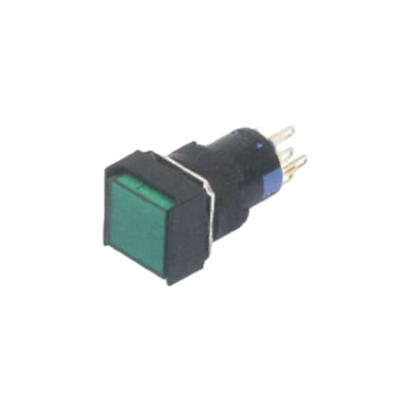 A16-2 مفتاح زرّي مضاد للصدمات بتصميم مدمج وإعادة ضبط تلقائي